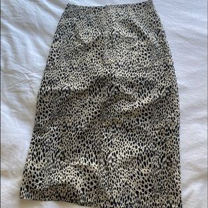 leopard midi skirt